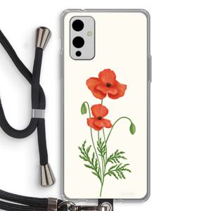 Red poppy: OnePlus 9 Transparant Hoesje met koord