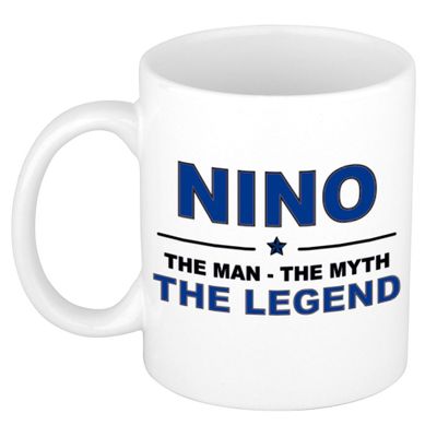 Nino The man, The myth the legend cadeau koffie mok / thee beker 300 ml