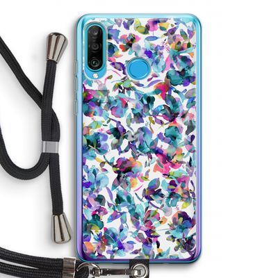 Hibiscus Flowers: Huawei P30 Lite Transparant Hoesje met koord