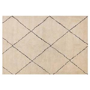 Beliani-MUTKI -Shaggy vloerkleed-Beige-140 x 200 cm-Polyester