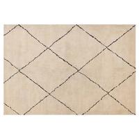 Beliani-MUTKI -Shaggy vloerkleed-Beige-140 x 200 cm-Polyester