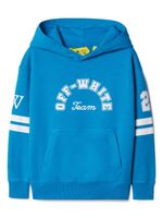 Off-White Kids hoodie Team 23 en coton - Bleu