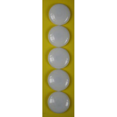 Benson ronde koelkast / whiteboard magneetjes - 5x stuks - wit - Keuken magneten