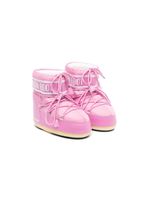 Moon Boot Kids bottines lacées à logo imprimé - Rose