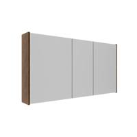 Saniclass Holz Frame Spiegelkast - 120x63x16cm - inclusief zijpanelen - Walnut pure SW1420838/SW1212818