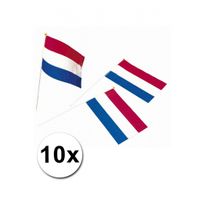 Zwaaivlaggetjes Holland/Nederland 10 stuks   -