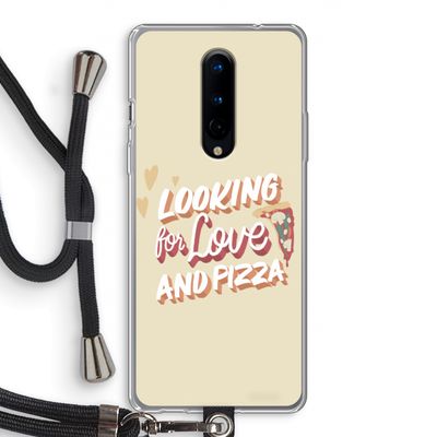 Pizza is the answer: OnePlus 8 Transparant Hoesje met koord