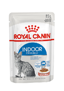 Royal Canin Indoor Sterilised in Gravy (saus) natvoer kattenvoer zakjes 12x85g