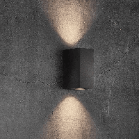 Wandlamp zwart &apos;Canto Maxi Kubi 2&apos; Nordlux up & downlighter GU10 zwart buitenlamp wandlamp