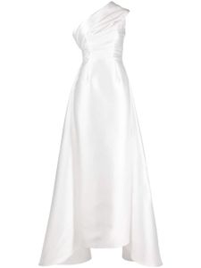 Solace London robe longue Alba à une épaule - Blanc