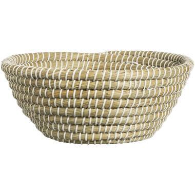 Mand Noos - wit/groen - Ø32 cm - Leen Bakker