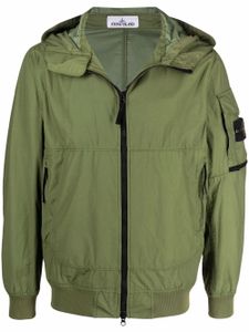 Stone Island veste légère zippée à motif Compass signature - Vert