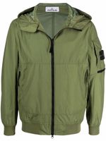 Stone Island veste légère zippée à motif Compass signature - Vert - thumbnail