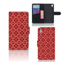 Sony Xperia Z2 Telefoon Hoesje Batik Rood - thumbnail