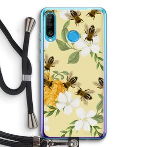 No flowers without bees: Huawei P30 Lite Transparant Hoesje met koord