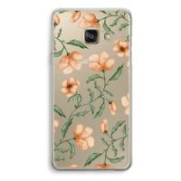 Peachy flowers: Samsung Galaxy A3 (2016) Transparant Hoesje - thumbnail