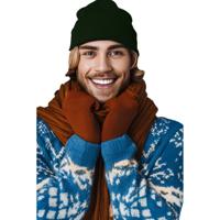 Wintermuts Beanie Yukon - donkergroen - heren/dames - sterk/zacht/licht gebreid 100% Acryl