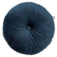 Dutch Decor - OLLY - Sierkussen rond velvet Ø40 cm - Insignia Blue - donkerblauw - thumbnail
