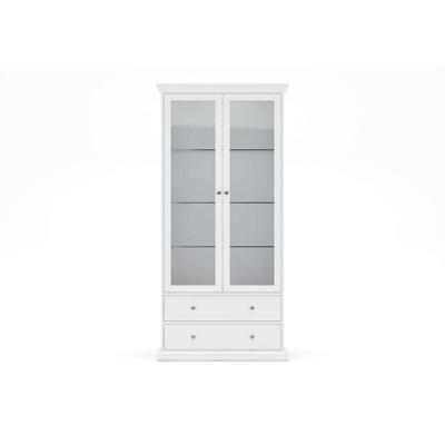 Leen Bakker - Buffetkast Paris - 2 Deuren - 2 Lades - Spaanplaat - Wit - 41.6x96.2x200.8 Cm