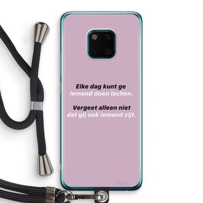 gij zijt ook iemand: Huawei Mate 20 Pro Transparant Hoesje met koord