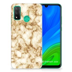 Huawei P Smart 2020 TPU Siliconen Hoesje Marmer Goud