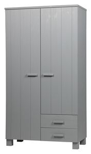 WOOOD Kledingkast 'Dennis', kleur Betongrijs