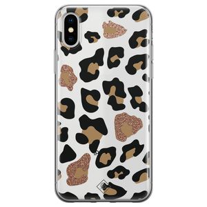 iPhone X/XS transparant hoesje - Luipaard