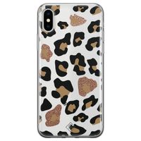 iPhone X/XS transparant hoesje - Luipaard