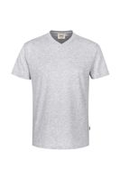Hakro 226 V-neck shirt Classic - Mottled Ash Grey - M