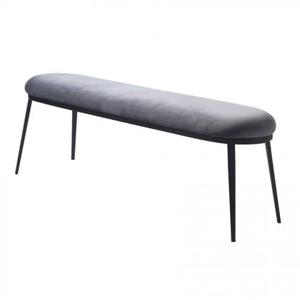 Nordic Home Arvid bankje - 140 cm - leer - grijs