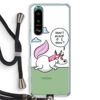 Unicorn: Sony Xperia 5 III Transparant Hoesje met koord