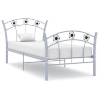 Bedframe met voetbaldesign metaal grijs 90x200 cm