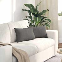 Sofa Kussens 2 pcs Lichtgrijs 50 x 30 cm Katoen Stof Sofa Kussens 2 pcs Lichtgrijs 50 x 30 cm Katoen Stof