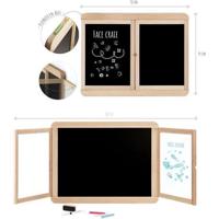 Drieluik muurschildering - JEUJURA - Krijtleisteen, 2 panelen, wit en krijtzijde