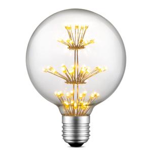 Edison Vintage LED filament lichtbron Globe - Helder - G95 Crystal - Retro LED lamp - 9.5/9.5/13.5cm - geschikt voor E27 fitting - 1W 100lm 2300K - warm wit licht