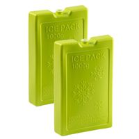 8x stuks 1000 grams koelelementen 22 x 14.5 cm groen