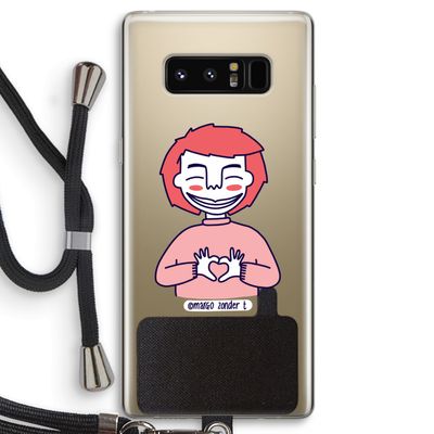 Hartje: Samsung Galaxy Note 8 Transparant Hoesje met koord