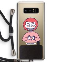 Hartje: Samsung Galaxy Note 8 Transparant Hoesje met koord