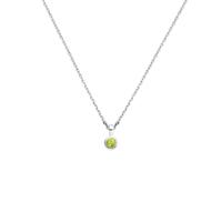 Collier Geboortesteen Peridoot Augustus 925 Zilver 41+4 cm