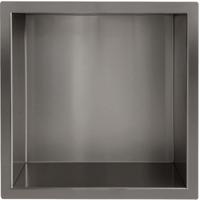 Wiesbaden Demis Inbouwnis 30x30x10 cm - Gunmetal RVS Wandnis