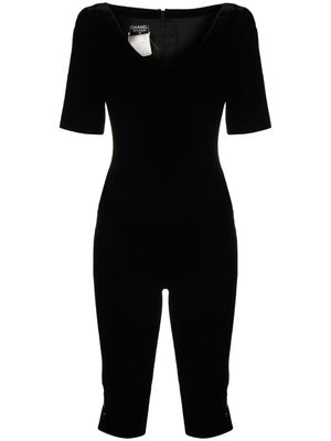 CHANEL Pre-Owned combishort en velours (1994) - Noir