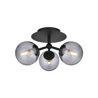 Halo Design Plafondlamp 'Atom' kleur Zwart / Smoke Halo Design Plafondlamp 'Atom' kleur Zwart / Smoke