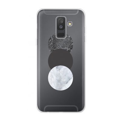 Marmeren cirkels: Samsung Galaxy A6 Plus (2018) Transparant Hoesje