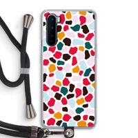 Colored Giraffe: OnePlus Nord Transparant Hoesje met koord