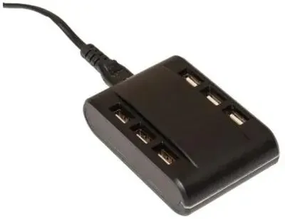 Anna&apos;s Collection USB oplaadstation met 6 poorten, zwart
