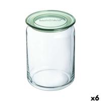 Blik Luminarc Pure Jar Groen Glas 1 L (6 Stuks)