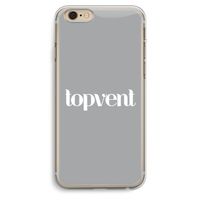 Topvent Grijs Wit: iPhone 6 Plus / 6S Plus Transparant Hoesje