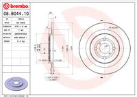 Remschijf BREMBO, Remschijftype: Massief, u.a. für Toyota, Daihatsu