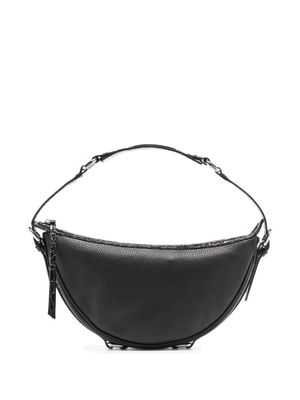 BY FAR sac porté épaule incurvé en cuir grainé - Noir