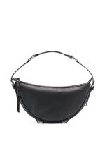BY FAR sac porté épaule incurvé en cuir grainé - Noir